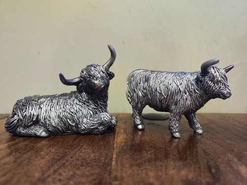 Pair brushed silver - pair, of