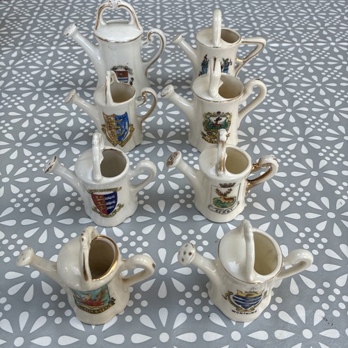 Crested china watering cans - crested, x8