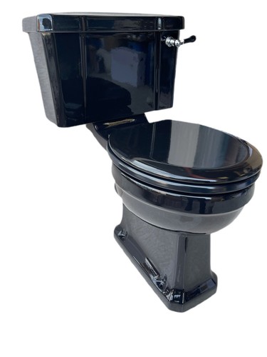 Jet black art deco - jet, toilet