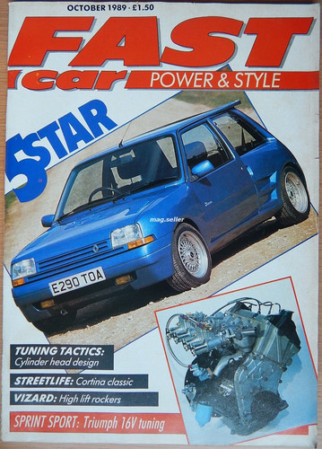 Fast car october 1989 renault - october,