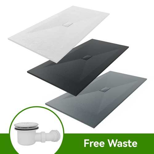 Slate effect shower tray - slate,