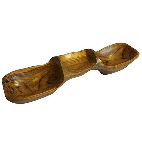 Teak three bowl pyramid aprox - teak,