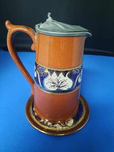 Victorian pewter lidded - victorian, pewter-lidded
