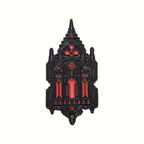 Black gothic castle window - black,