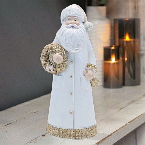 Festive white gold santa - festive,