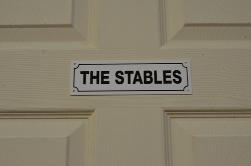 The stables sign sticker - sign, or