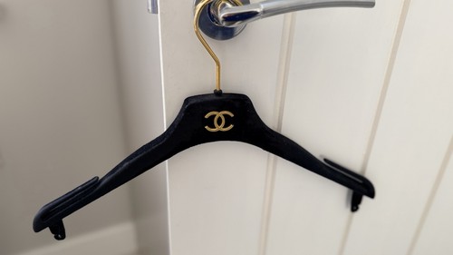 Chanel black velvet slim coat - black,