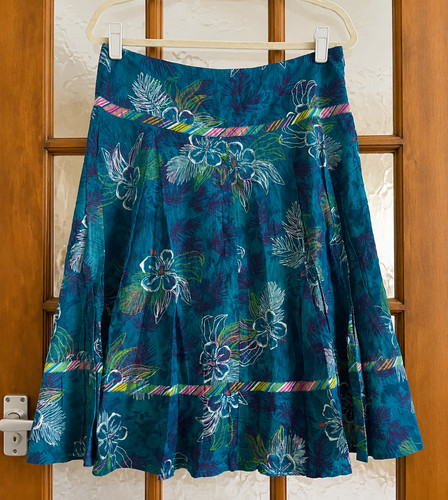 Fat face teal floral line - fat,