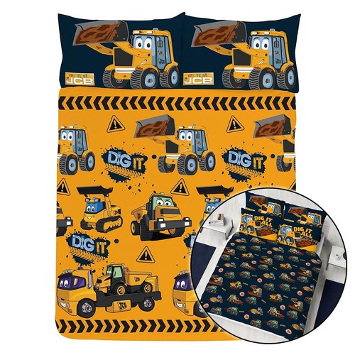 Jcb dig double duvet cover - dig,