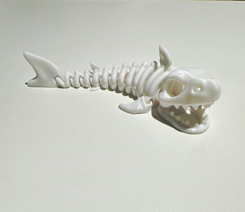White plastic dinosaur - white,