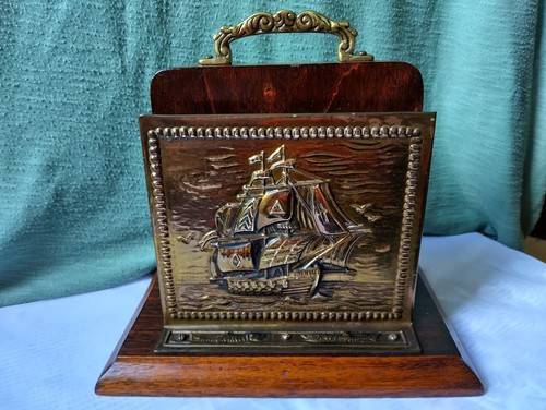 Vintage brass and wooden - vintage,