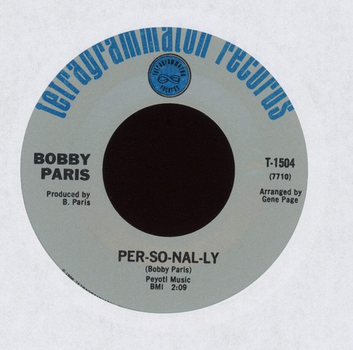Bobby paris per nal ly - paris, per-so-nal-ly