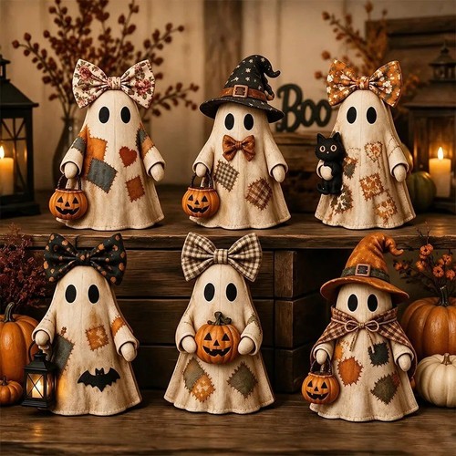 Vintage wooden ghost - vintage,