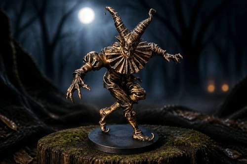 Creepy clown figurine - clown,