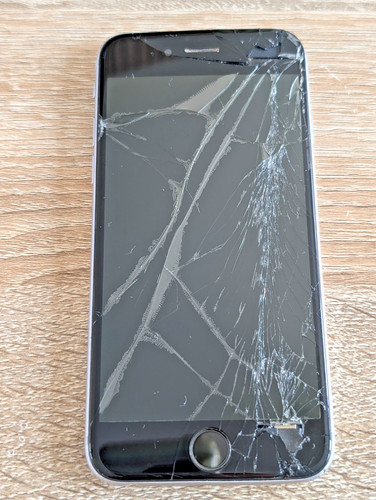 Apple iphone black smashed - iphone,