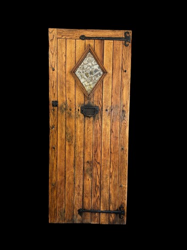 Solid oak front - solid, antique