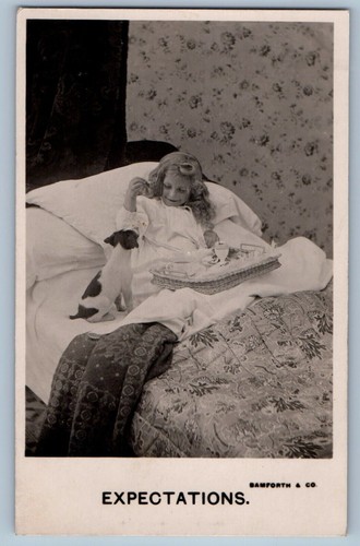Bamforth postcard rppc photo - bamforth,