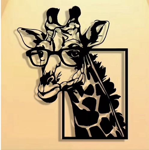 Giraffe metal wall art - giraffe,