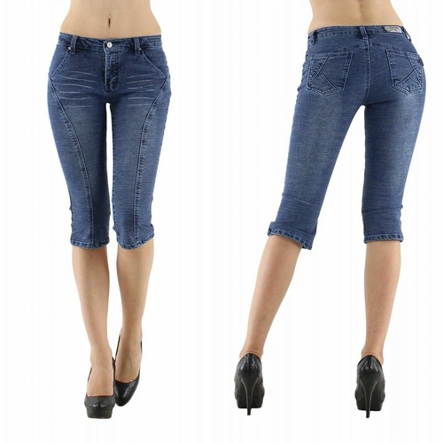 Women cotton jeans capri - jeans,
