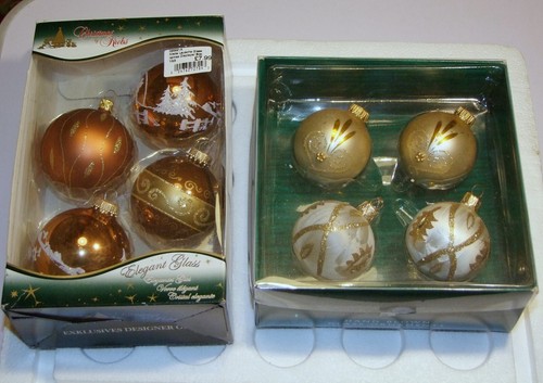 Brown gold cream decorated - brown/gold/cream,