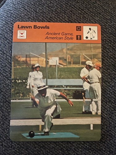Sportscaster lawn bowls card - bowls,