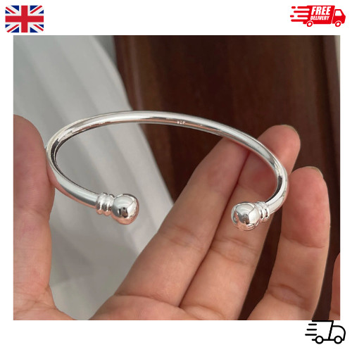 Silver smooth torque - silver,