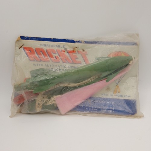 Vintage rocket toy parachute - toy,