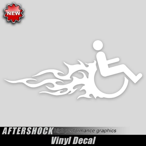 Handicap wheelchair flames - handicap,