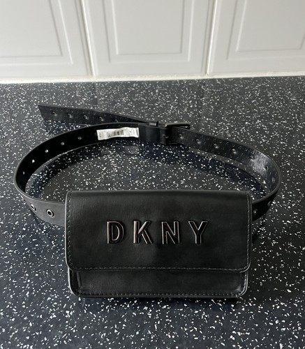 Dkny black gunmetal - dkny~black, belt