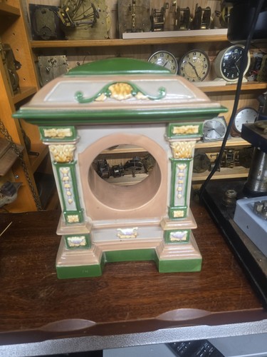 Antique porcelain case clock - porcelain,
