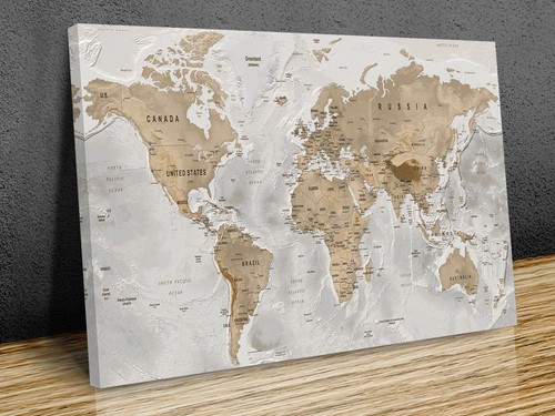 World map canvas wall - world,