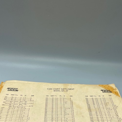 Vintage eico paper - eico, chart