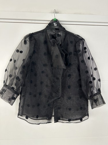 Zara black polka dot - black,