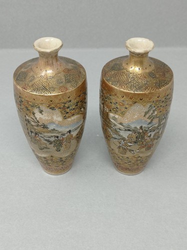 Satsuma miniature vases - miniature,