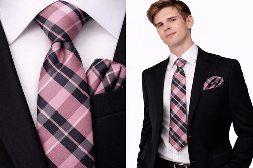 Tartan men tie handkerchief - men's,