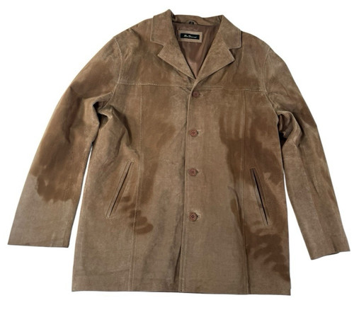 Ben sherman tan leather jacket - sherman,