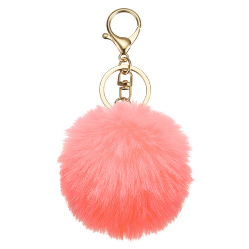 8cm rose pink light - gold, pom