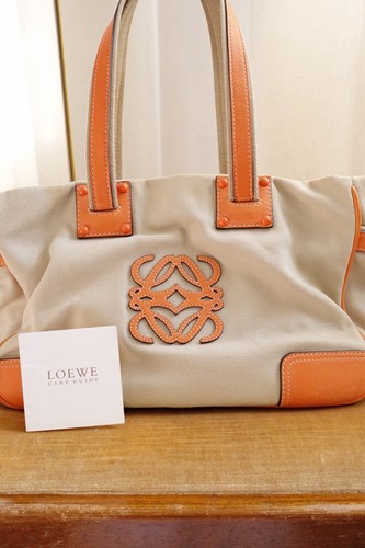 2007 loewe beige canvas - beige,