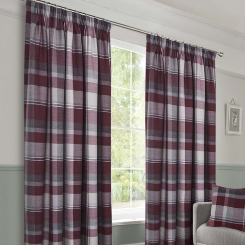 Braemar wine multi tartan - wine,