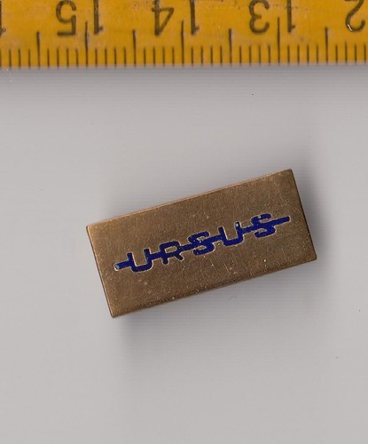 Vintage enamel ursus - enamel, poland
