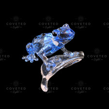Swarovski Crystal BLUE DART FROG 2009 EVENT PIECE 955439 Mint Boxed Rare Retired