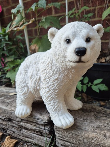 Polar bear cub garden - garden, ornament