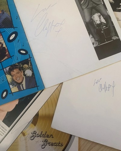Signed cliff richard books - 3x,