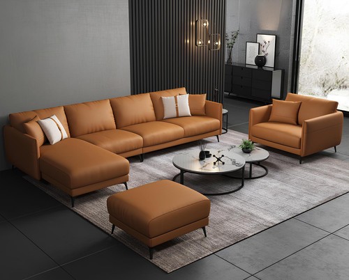 Corner sofa armchair - +, leather