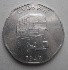 20p TRANSPORT TOKEN 1949 CVD6 BUS