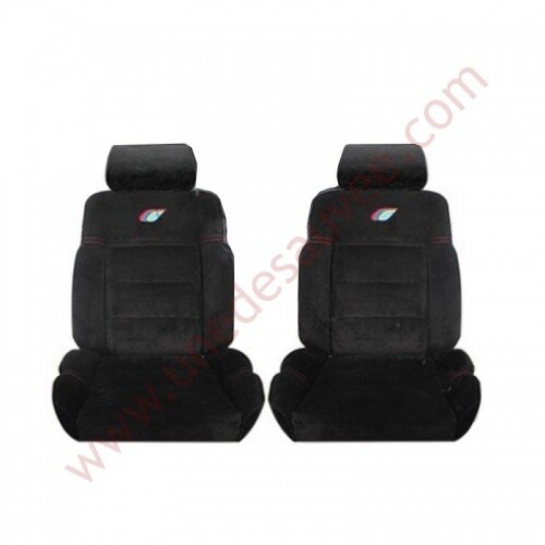 Seat covers all black fabric - all,