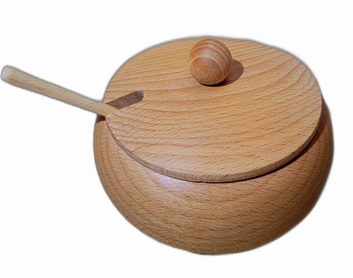 Sugar pot modern wooden bowl - sugar,