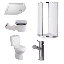 Bathroom suite 800mm quadrant - bathroom,