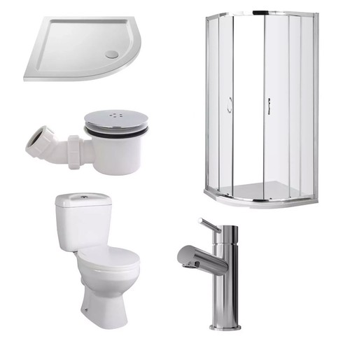 Bathroom suite 800mm quadrant - suite,