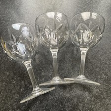3 stuart crystal glasses Wine Port Sherry Liqueur Cordial 10.5 Cm